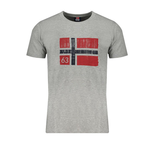 Camiseta de algodón marrón para hombre de Noruega 1963