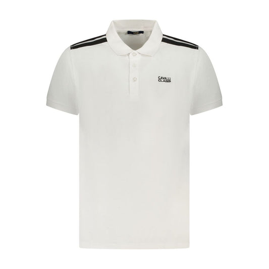 Polo Cavalli Class de algodón blanco para hombre