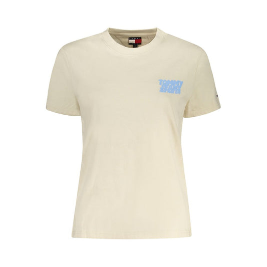 Top de algodón beige para mujer de Tommy Hilfiger