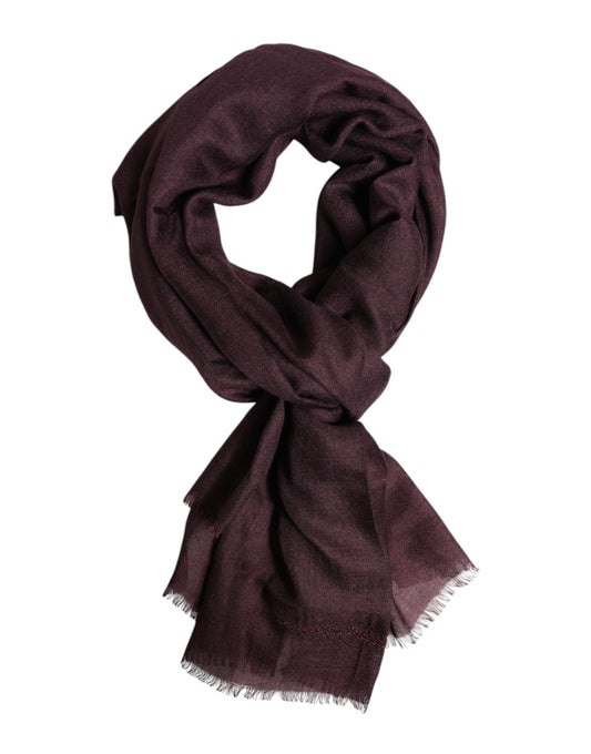 Dolce & Gabbana Maroon Cashmere Neck Warmer Wrap Shawl Scarf