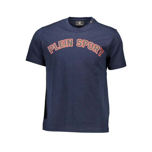 Camiseta de algodón azul Plein Sport
