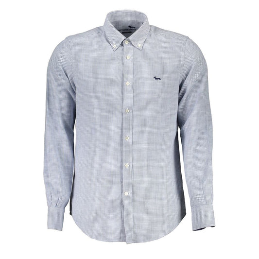 Camisa de algodón azul Harmont &amp; Blaine