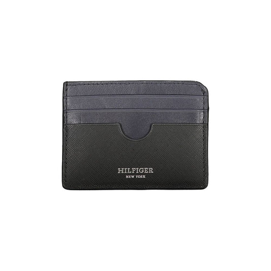 Cartera de cuero negra Tommy Hilfiger