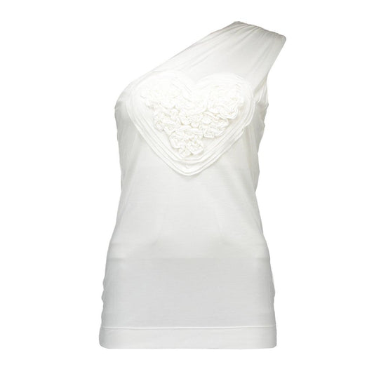 Tops y camisetas de elastano blanco de Love Moschino