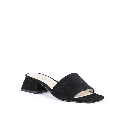 19V69 Italia Black Leather Sandal