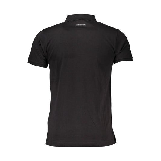 Cavalli Class Black Cotton Polo Shirt