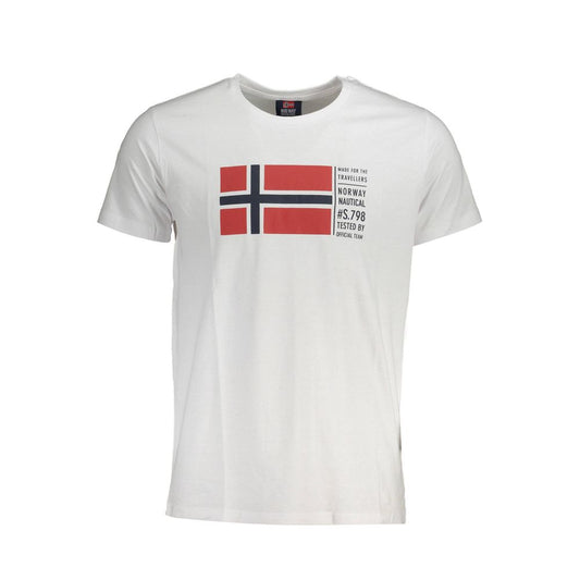 Camiseta de algodón blanca de Noruega 1963