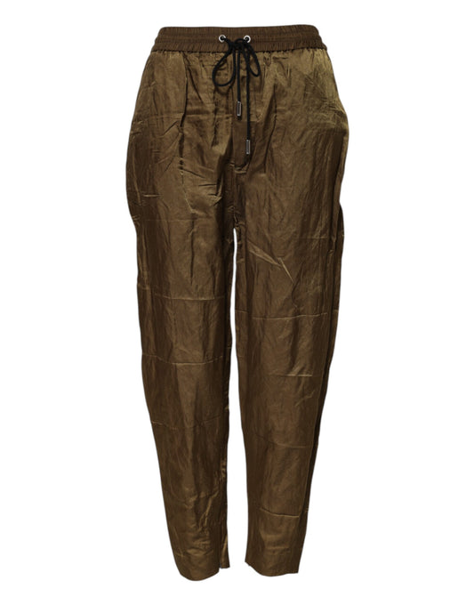 Dsquared² Brown Mid Waisted Women Sweatpants Pants