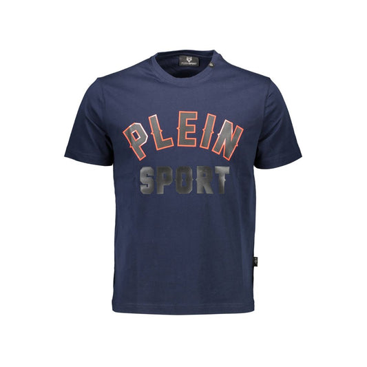 Camiseta de algodón azul Plein Sport