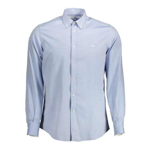 Camisa de algodón azul Harmont &amp; Blaine