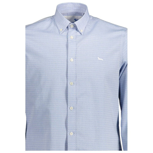Camisa de algodón azul Harmont &amp; Blaine