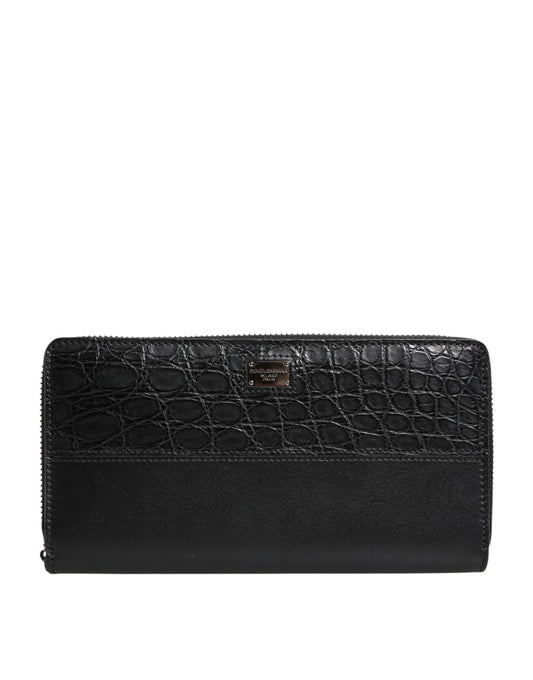 Dolce & Gabbana Exquisite Green Ostrich Leather Continental Wallet