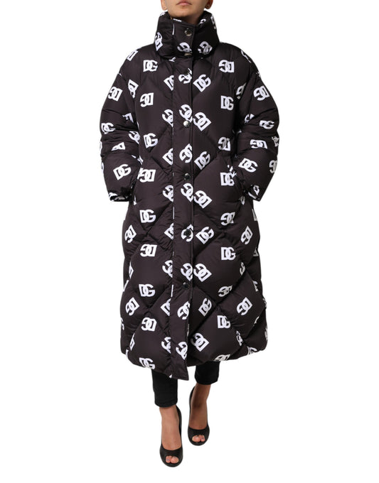 Chaqueta larga acolchada Dolce &amp; Gabbana DG Mania negra