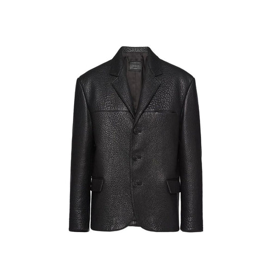 Prada Single-Breasted Leather Jacket