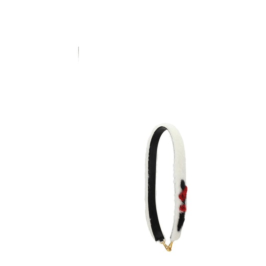 Bolso de hombro de piel blanca de Prada