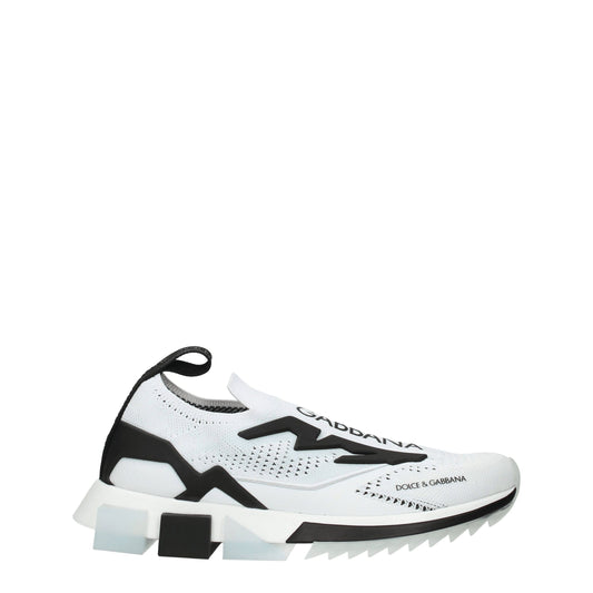 Dolce & Gabbana White Fabric Sneakers