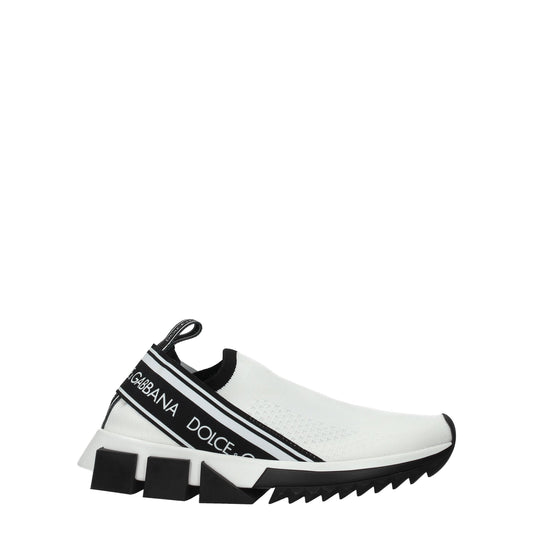 Dolce & Gabbana White Fabric Sneakers