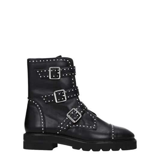 Stuart Weitzman Black Leather Ankle