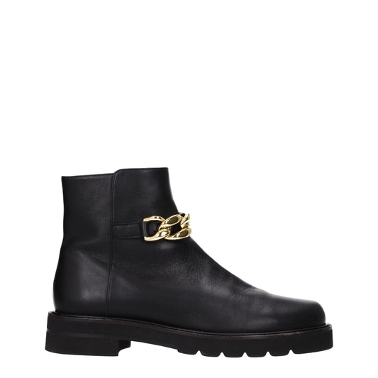 Stuart Weitzman Black Leather Ankle