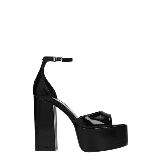 Paris Texas Black Leather Sandal