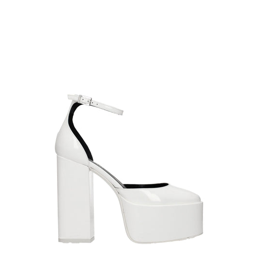 Paris Texas White Leather Sandal