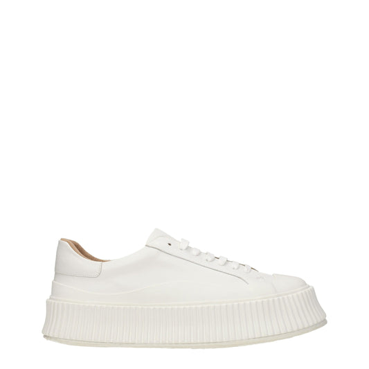 Jil Sander White Leather Sneakers