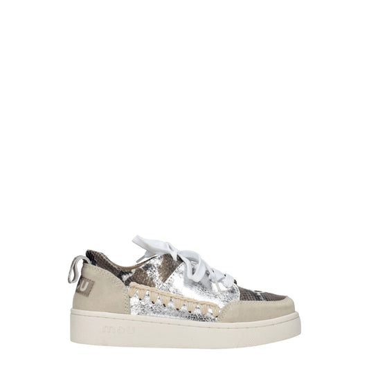Mou Gray Leather Sneakers