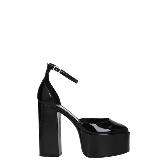 Paris Texas Black Leather Sandal