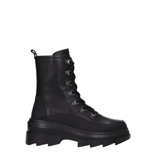 Stuart Weitzman Black Leather Ankle