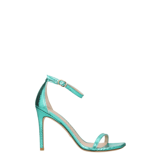 Stuart Weitzman Green Leather Sandal