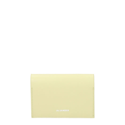 Jil Sander Yellow Leather Cardholder