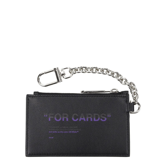Off-White Black Leather Wallet