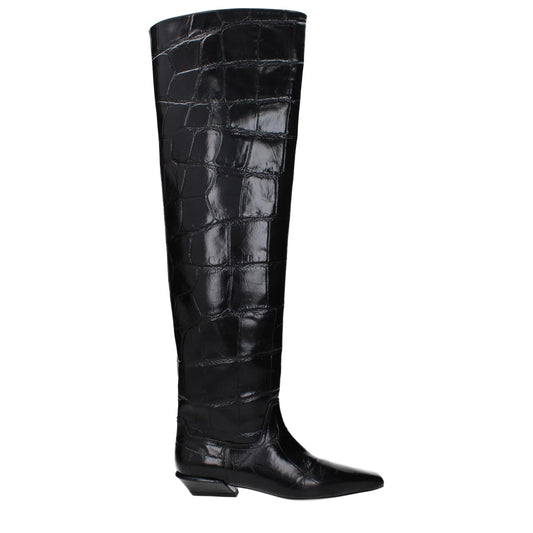 Paris Texas Black Leather Boot