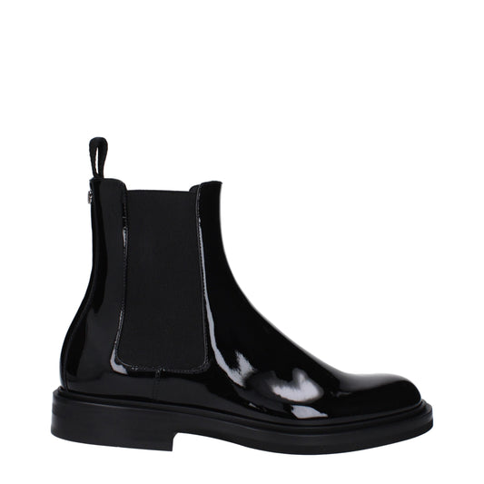 Dolce & Gabbana Black Leather Ankle