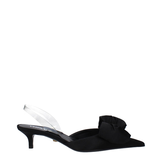 Versace Black Satin Sandal