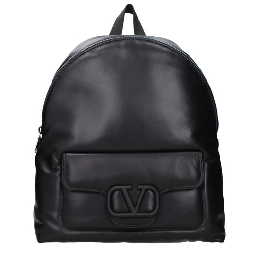 Valentino Garavani Black Leather Backpack