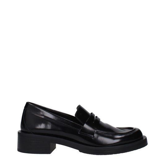 Stuart Weitzman Black Leather Loafer