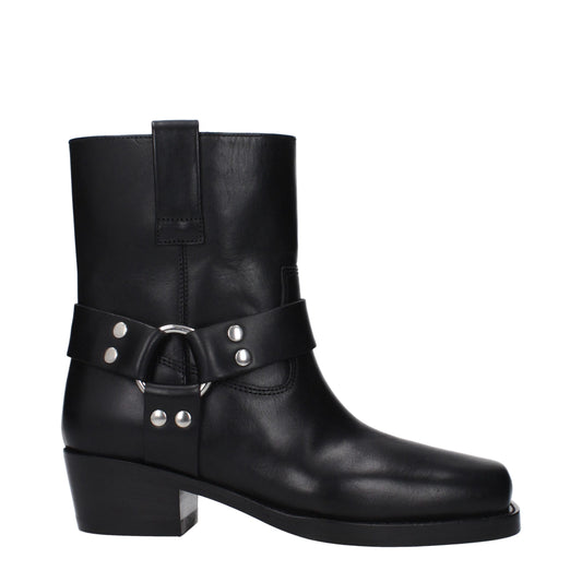 Paris Texas Black Leather Ankle
