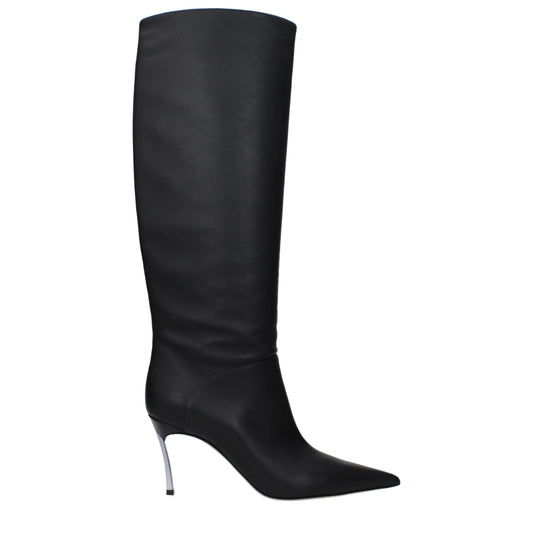 Casadei Black Leather Boot