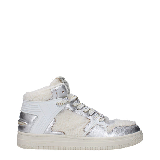 Philippe Model Gray Leather Sneakers