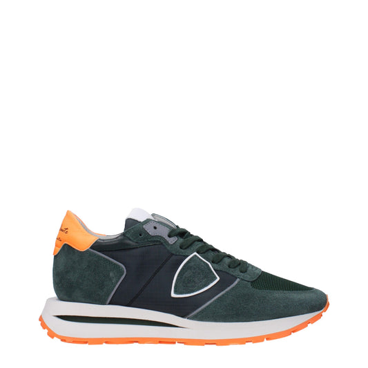 Philippe Model Green Fabric Sneakers