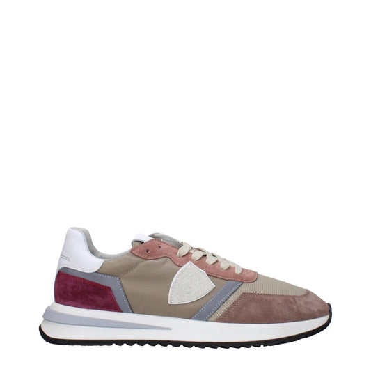 Philippe Model Beige Fabric Sneakers