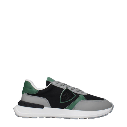 Philippe Model Black Fabric Sneakers