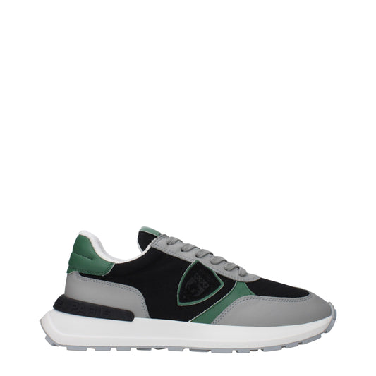 Philippe Model Black Fabric Sneakers