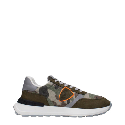 Philippe Model Green Fabric Sneakers