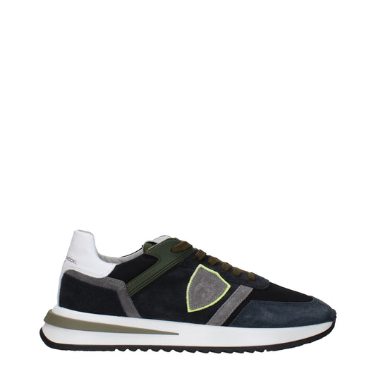 Philippe Model Blue Leather Sneakers