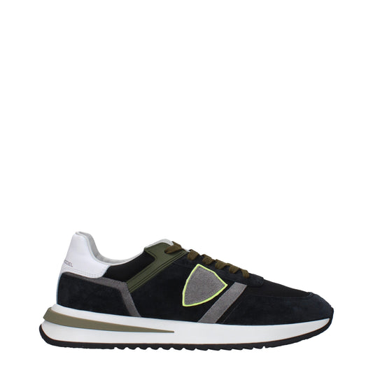 Philippe Model Blue Leather Sneakers