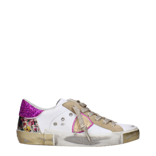 Philippe Model White Leather Sneakers