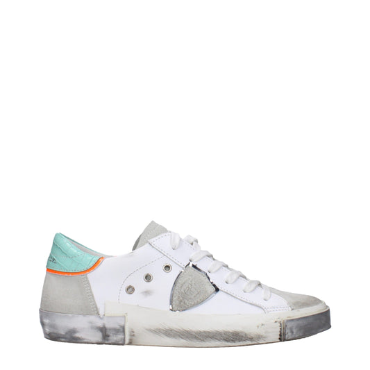 Philippe Model White Leather Sneakers