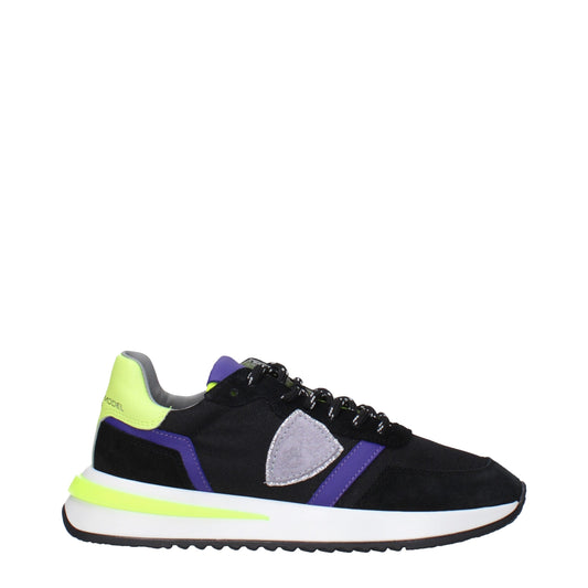 Philippe Model Black Fabric Sneakers
